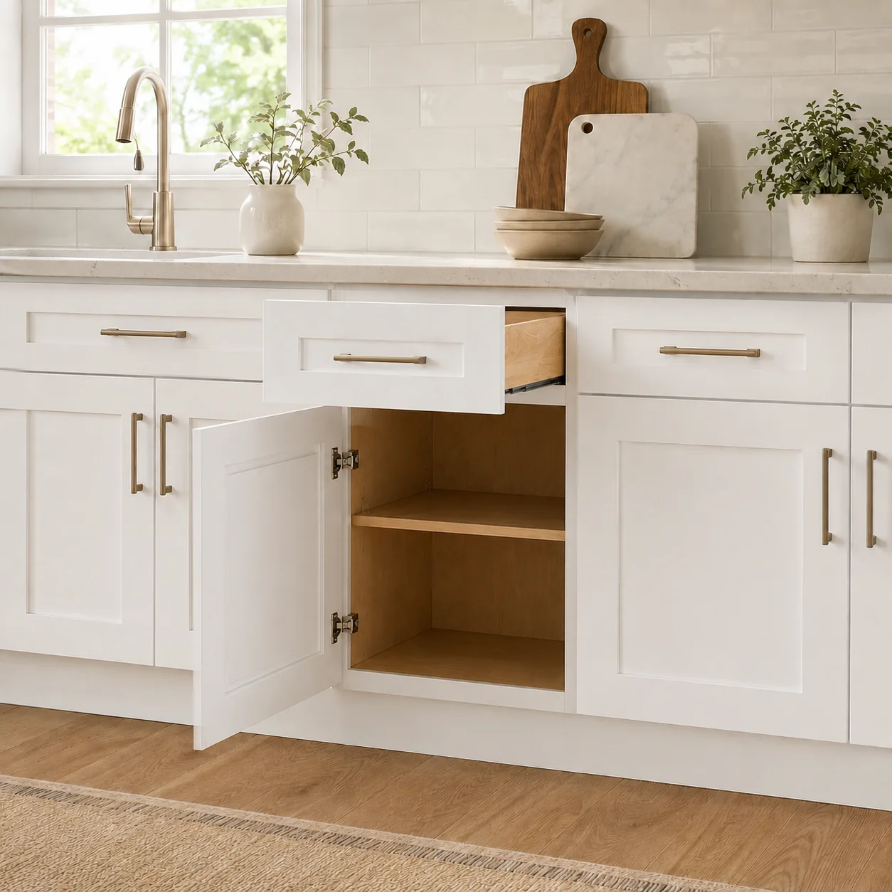 Koville certified cabinet with doors open
