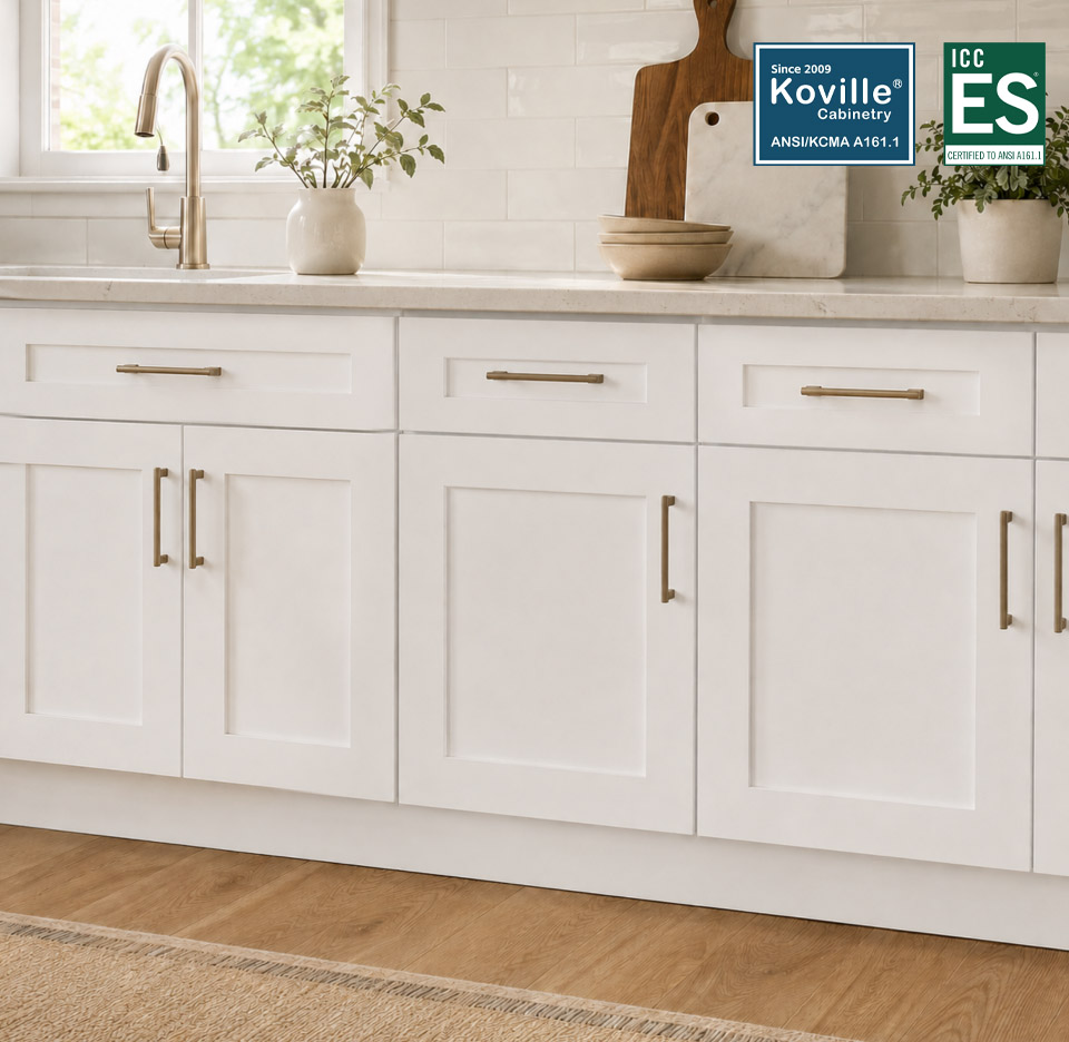 Koville certified cabinet with doors closed